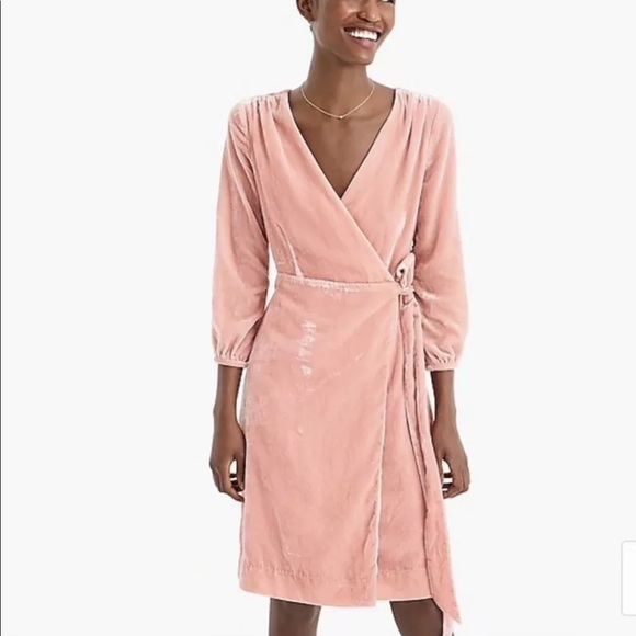 J crew velvet wrap dress Clearance